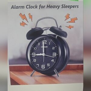 Black Twin Bell Alarm Clock